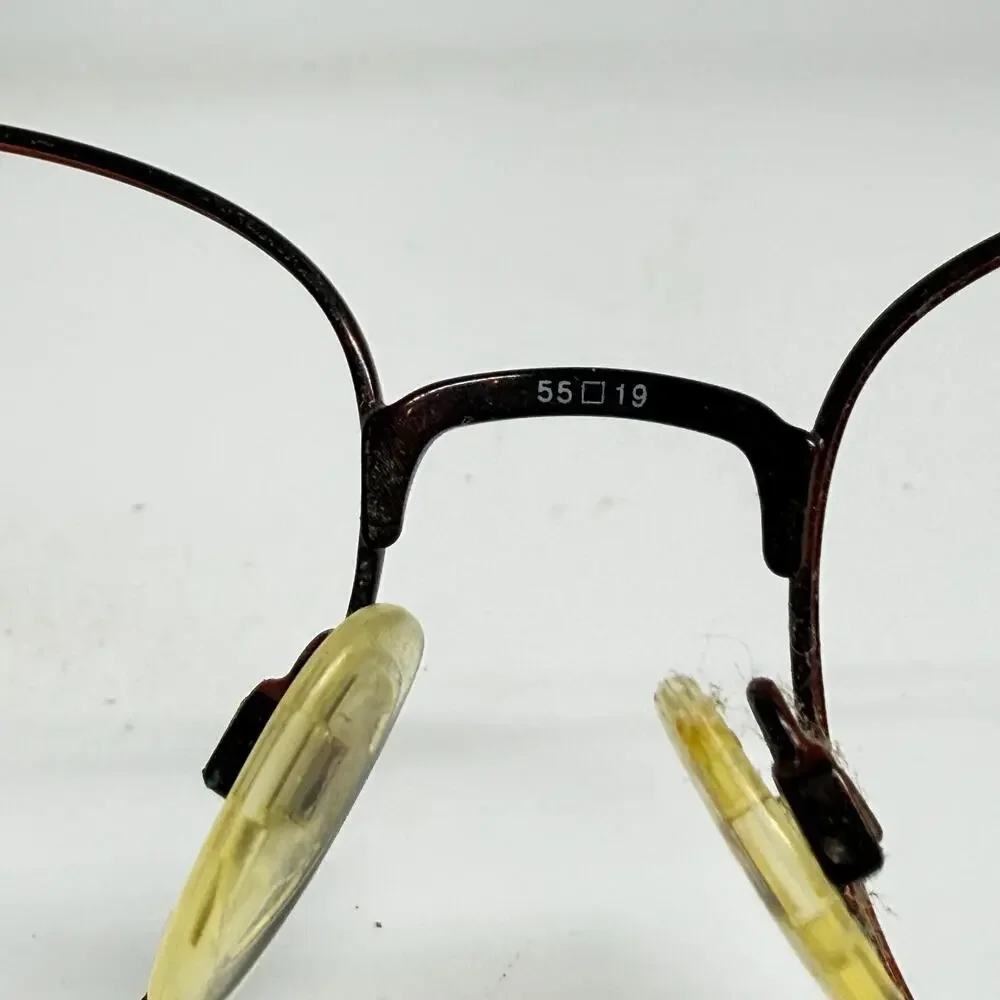 Marchon Fortune‎ Eyeglasses Burnt Amber Round Full Frames 140 mm 19666